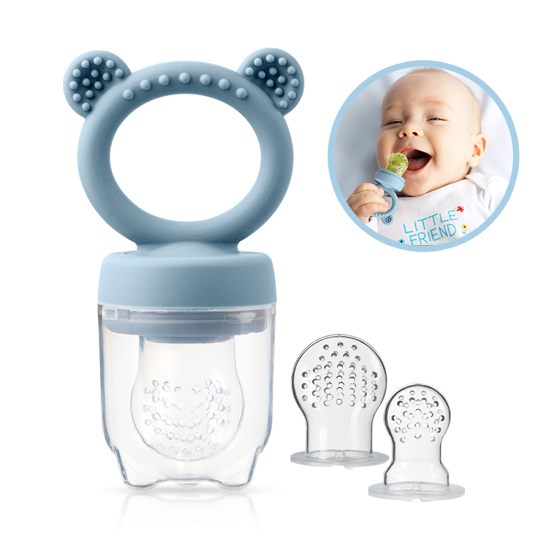 Baby Food Healthy - จุกนมซิลิโคนรูปหมีสำหรับป้อนผลไม้สด - ให้อาหารอย่างสนุกสนานและดีต่อสุขภาพสำหรับเด็กทารก