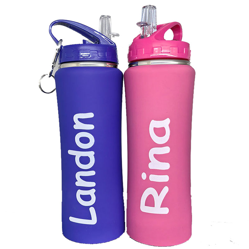 Training Cup Straw - ขวดน้ำส่วนตัวพร้อมรูปภาพ ข้อความ ชื่อ แก้วกาแฟสแตนเลสแบบกำหนดเองพร้อมหลอดดูด ของขวัญวันเกิดสำหรับผู้หญิงผู้ชาย
