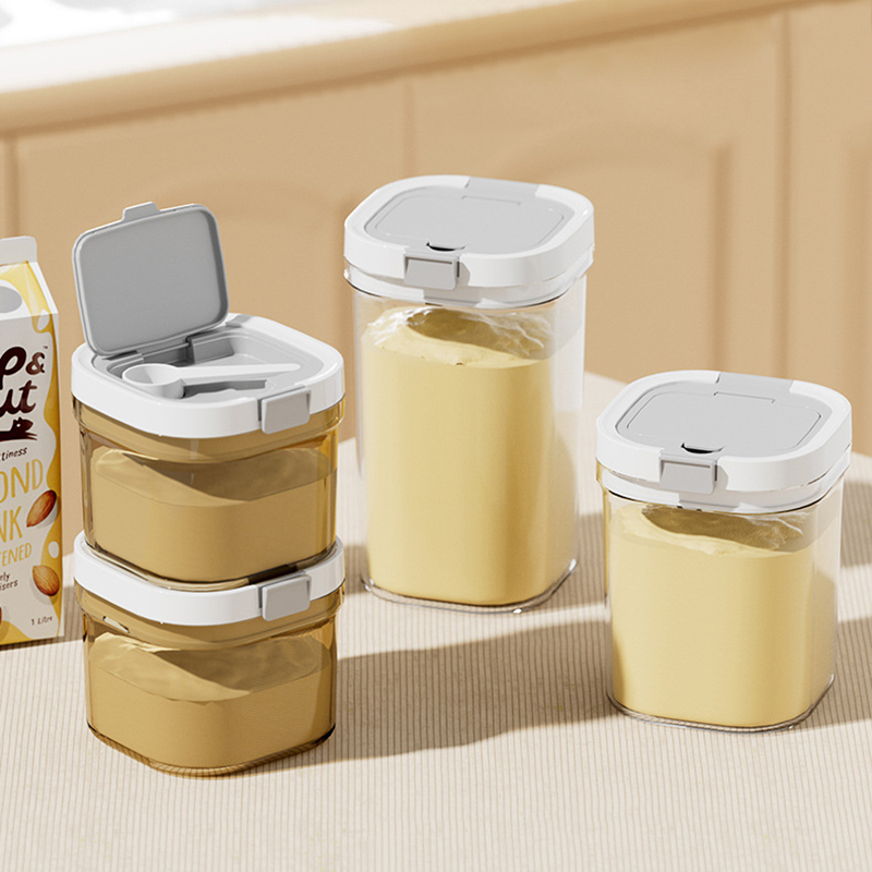 Baby Food Jar - ขวดปิดผนึกเกรดอาหาร, ขวดเก็บนมผง, กล่องนมผงแยกพลาสติกแบบพกพาสําหรับใช้กลางแจ้ง