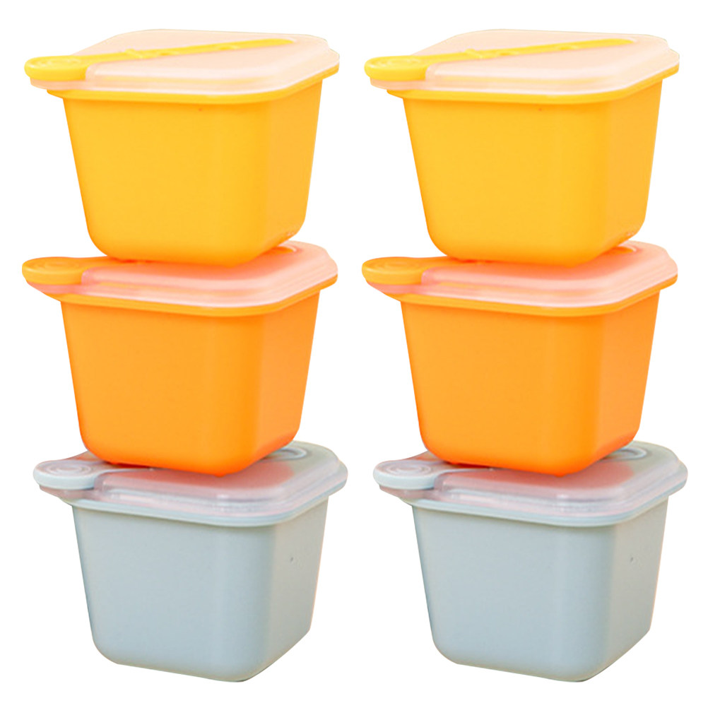 Baby Food In Restaurant - ชุดแม่พิมพ์น้ำแข็งซิลิโคน 6 ชิ้น ถอดง่าย ไม่ติดกัน ซ้อนกันได้
