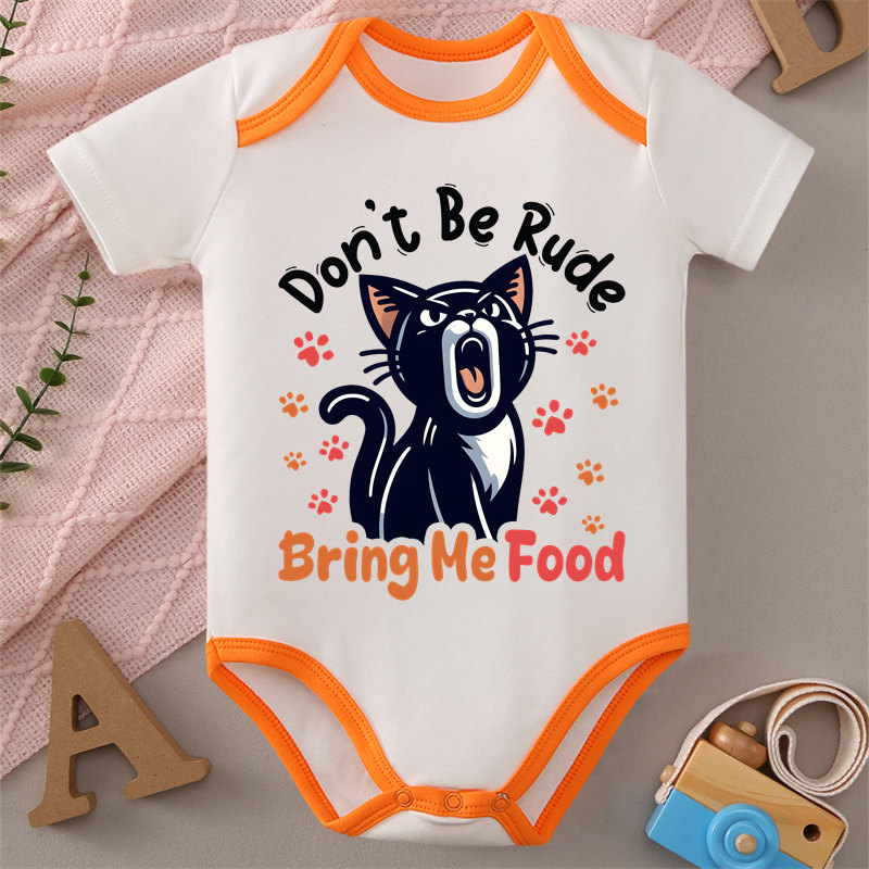 Baby Food Intake - ชุดบอดี้สูทผ้าฝ้าย 100% ลายพิมพ์ 