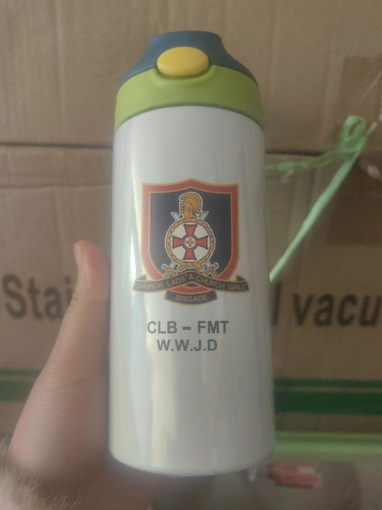 Training Cup Straw - แก้วน้ำเด็กแบบตรง 12 ออนซ์ ฝาปิดแบบพลิกได้ พร้อมหลอดดูด สแตนเลสสองชั้น