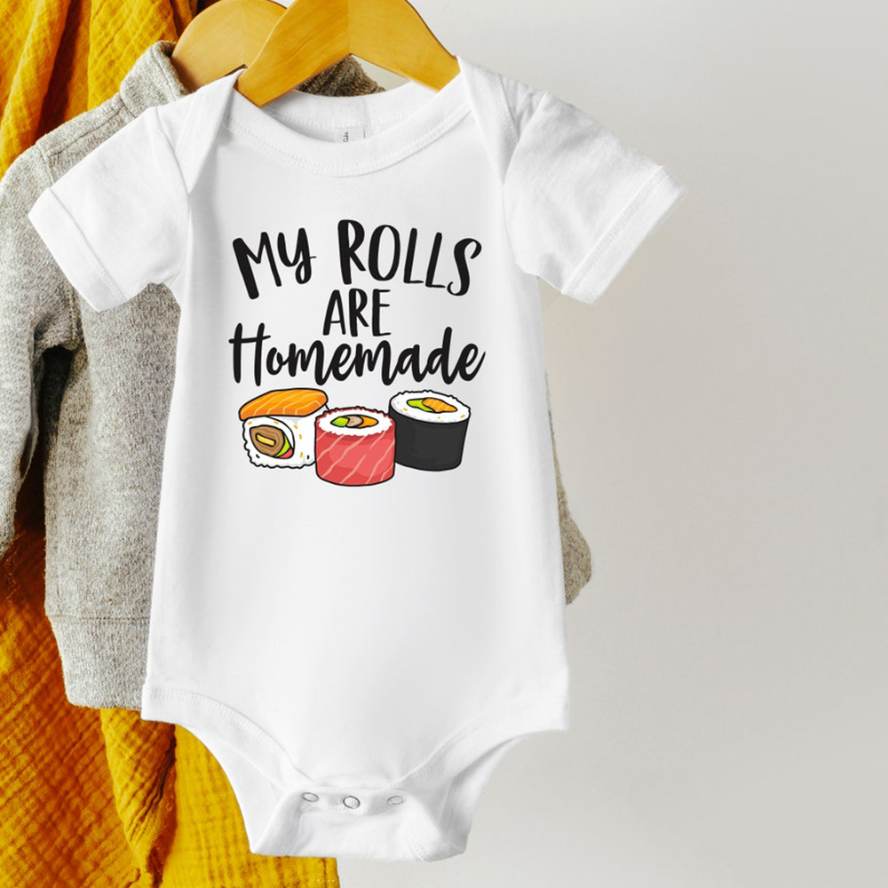 Baby Food Intake - ม้วนของฉันโฮมเมดชุดบอดี้สูทเด็กซูชิอาหารตลกน่ารักชุดเด็กทารกเสื้อผ้าเด็กวัยหัดเดินทารก Playsuit ชุดบอดี้สูท