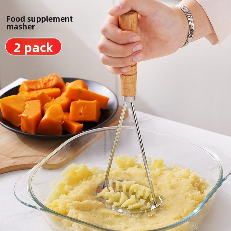 Baby Food Healthy - เครื่องบดมันฝรั่งสแตนเลส, ใช้งานง่าย, ประหยัดแรง, เครื่องบดอาหารเสริมสำหรับอาหารเด็ก, เนื้อละเอียดเพื่อสุขภาพ