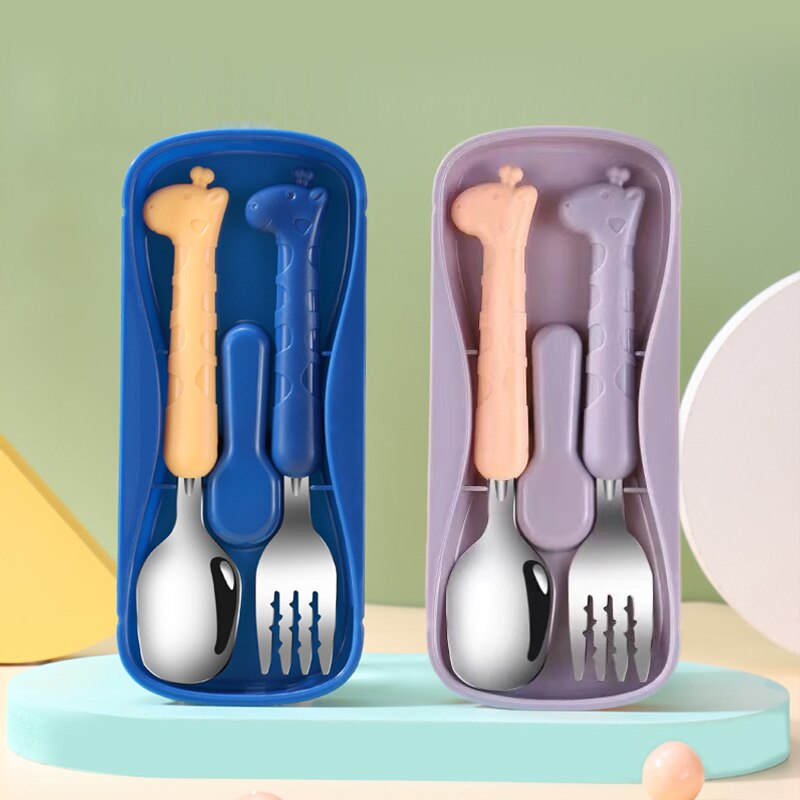 ชุดช้อนส้อมสำหรับเด็ก 2 ชิ้น ท - Baby Food Eating บทวิจารณ์และราคา