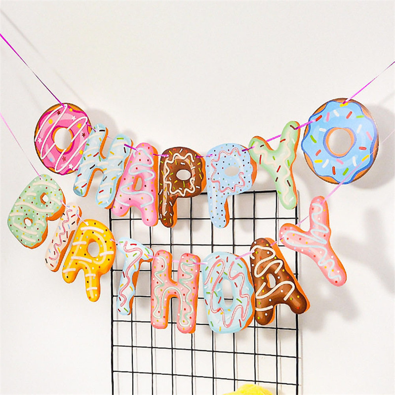 ป้ายแบนเนอร์วันเกิดลายโดนัทน่า - Baby Food Dessert บทวิจารณ์และราคา