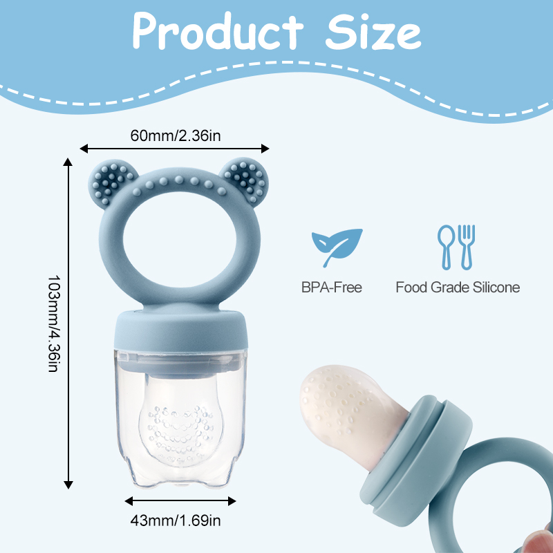 จุกนมซิลิโคนรูปหมีสำหรับป้อนผล - Baby Food Healthy บทวิจารณ์และราคา
