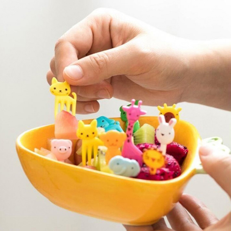 ส้อมจิ้มอาหารรูปสัตว์ขนาดเล็กน - Baby Food Dessert บทวิจารณ์และราคา