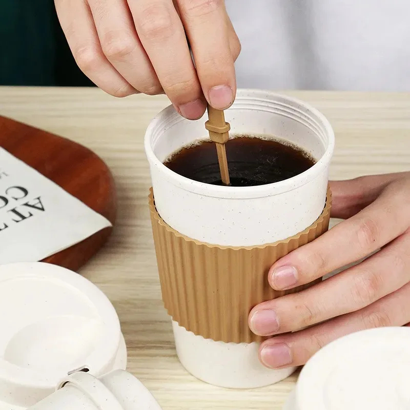 450ML ถ้วยกาแฟพร้อมฝาปิดฟางข้า - Training Cup Straw บทวิจารณ์และราคา