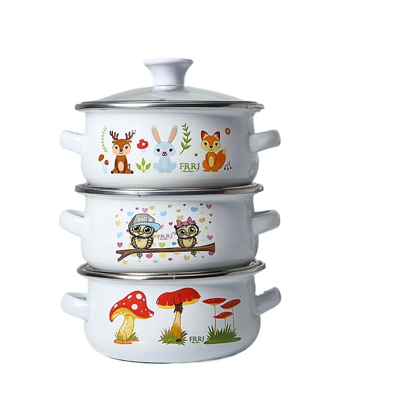 หม้อซุปเคลือบขนาดเล็กพร้อมฝาปิ - Baby Food Healthy บทวิจารณ์และราคา