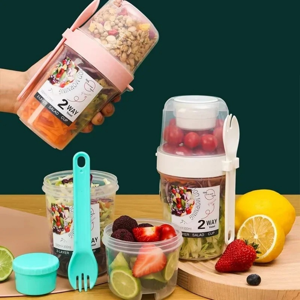 ถ้วยสลัดพกพา ถ้วยอาหารเช้า ถ้ว - Baby Food Thermos บทวิจารณ์และราคา