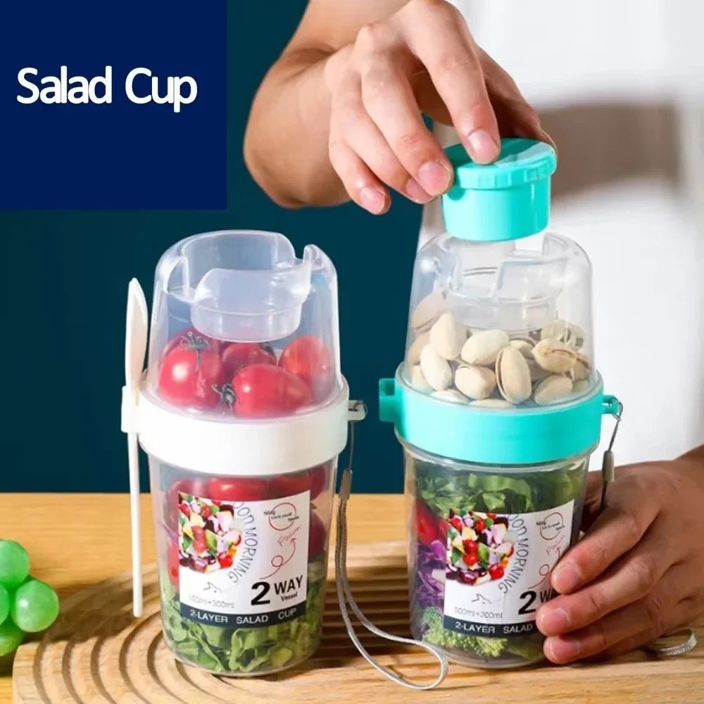 ถ้วยสลัดพกพา ถ้วยอาหารเช้า ถ้ว - Baby Food Thermos บทวิจารณ์และราคา