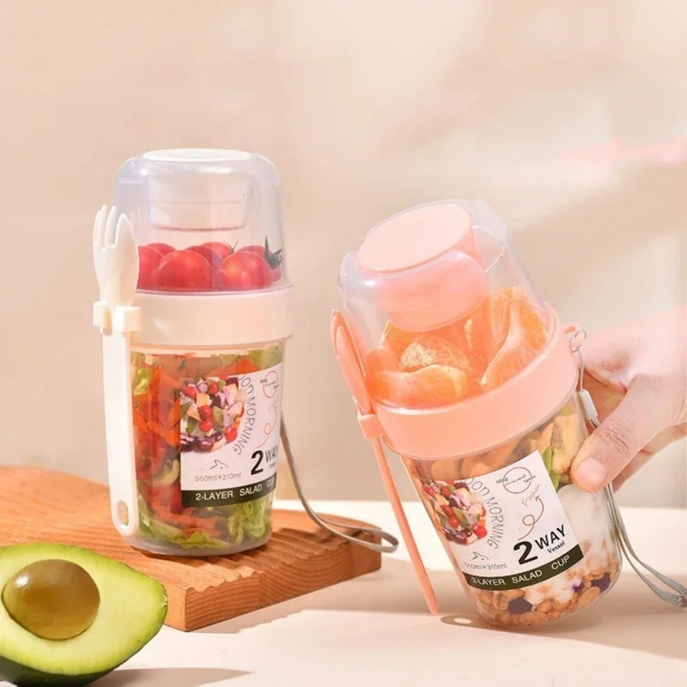 ถ้วยสลัดพกพา ถ้วยอาหารเช้า ถ้ว - Baby Food Thermos บทวิจารณ์และราคา