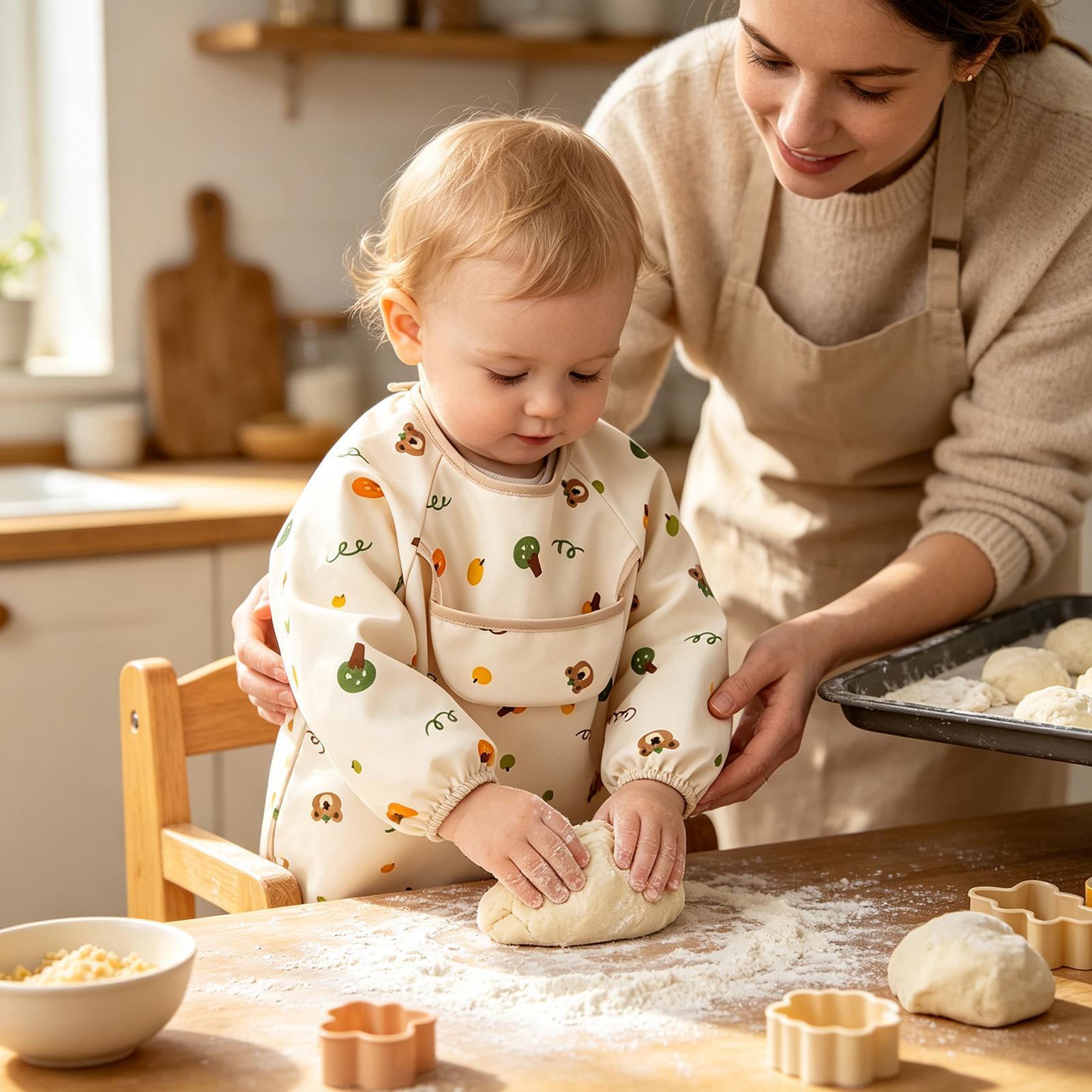 ผ้ากันเปื้อนเด็กกันน้ำแบบใช้ซ้ - Baby Food In Restaurant บทวิจารณ์และราคา