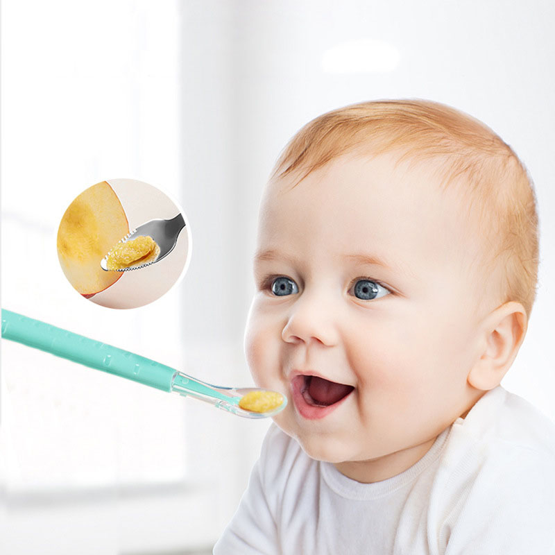 ช้อนขูดสองหัวสำหรับกินแอปเปิ้ล - Baby Food Eating บทวิจารณ์และราคา