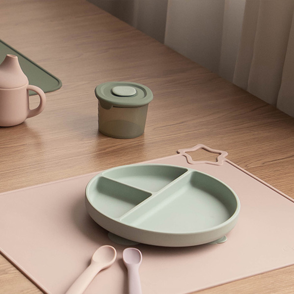 แผ่นรองจานซิลิโคนเรียบง่าย 1 ช - Baby Food In Restaurant บทวิจารณ์และราคา