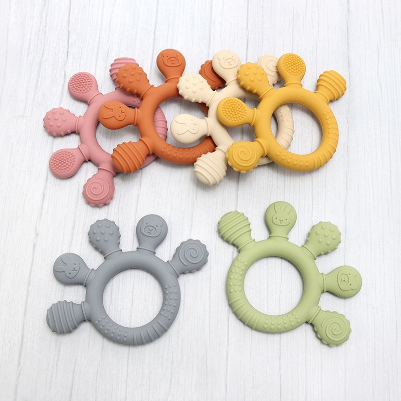 เด็กปาล์มซิลิโคนยาสีฟันสร้อยข้ - Baby Food Eating บทวิจารณ์และราคา