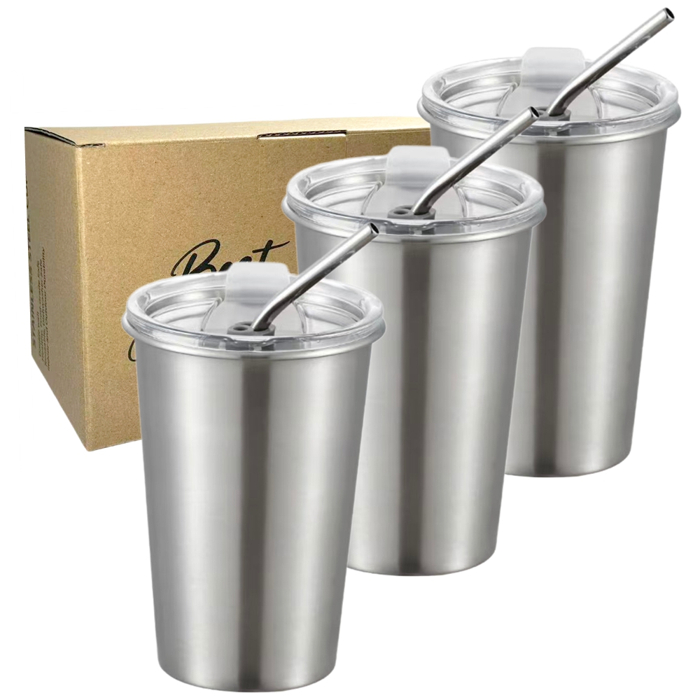 แก้วสแตนเลส 3 ใบ ขนาดพินท์ พร้ - Training Cup Straw บทวิจารณ์และราคา
