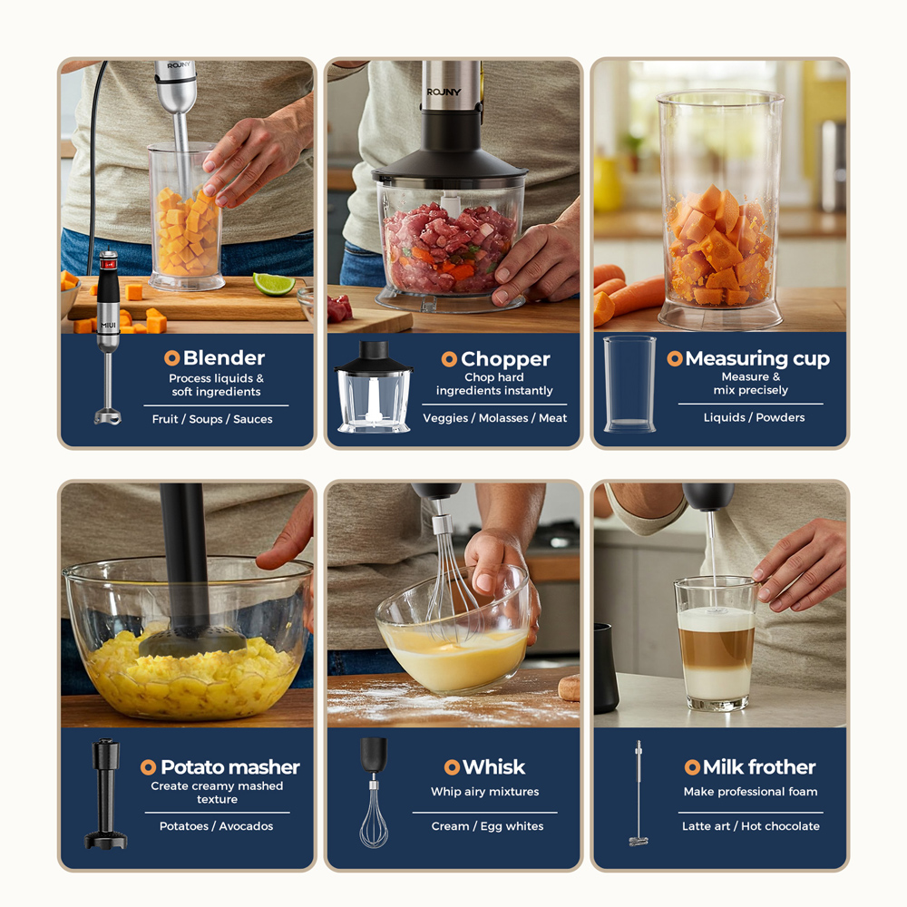 ชุดเครื่องปั่นมือ 6 in 1 กำลัง - Baby Food Healthy บทวิจารณ์และราคา