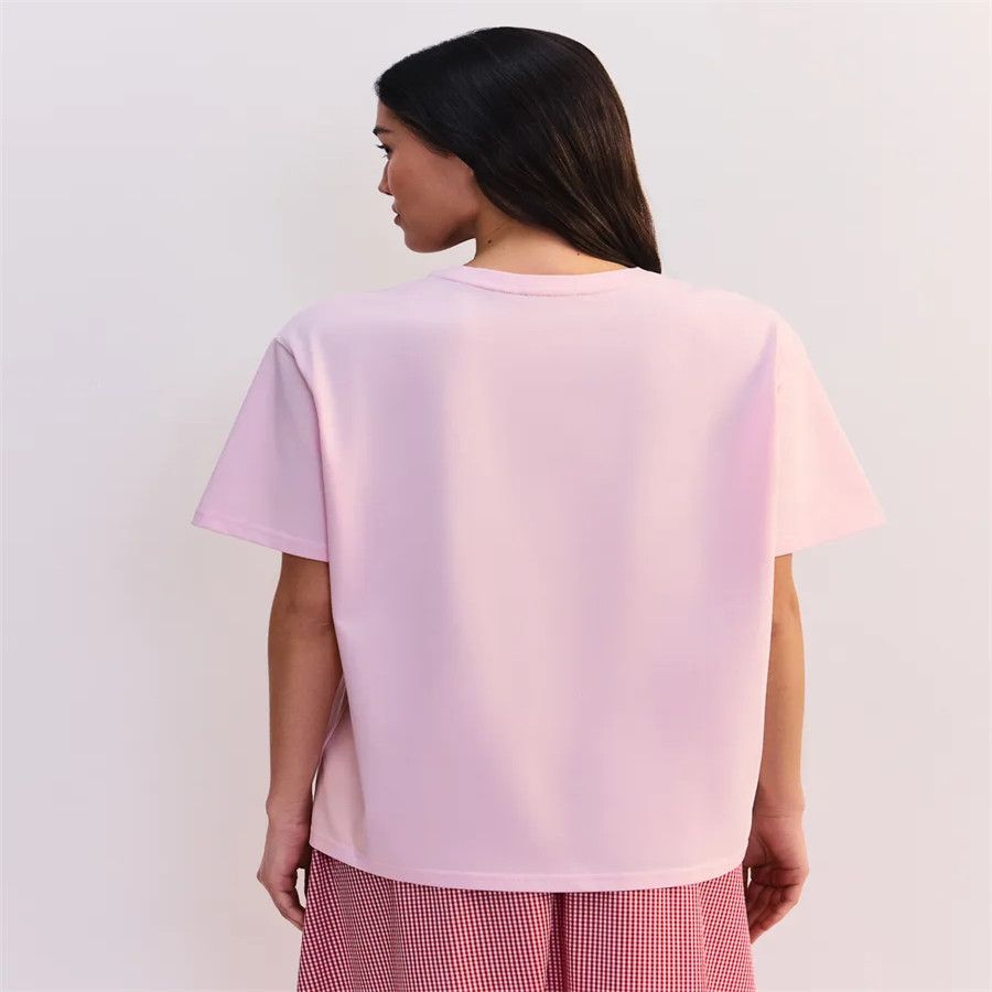 เสื้อยืดผ้าฝ้ายสีชมพูสำหรับผู้ - Baby Food Intake บทวิจารณ์และราคา