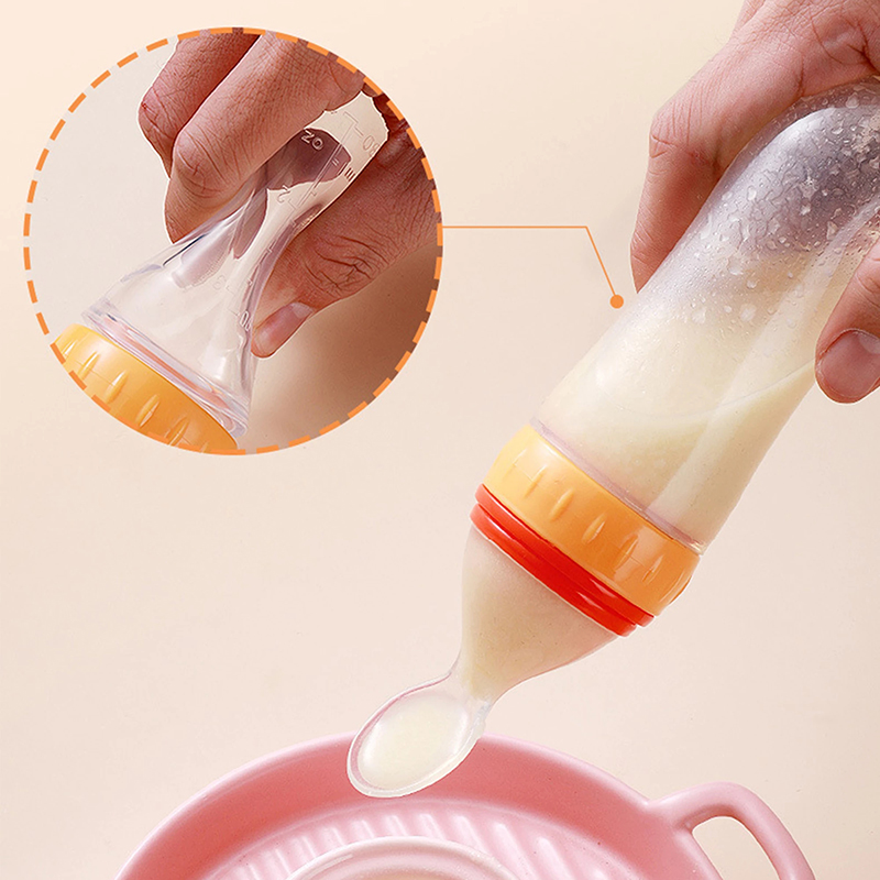 บีบขวดนมซิลิโคนทารกแรกเกิดการฝ - Baby Food Jar บทวิจารณ์และราคา