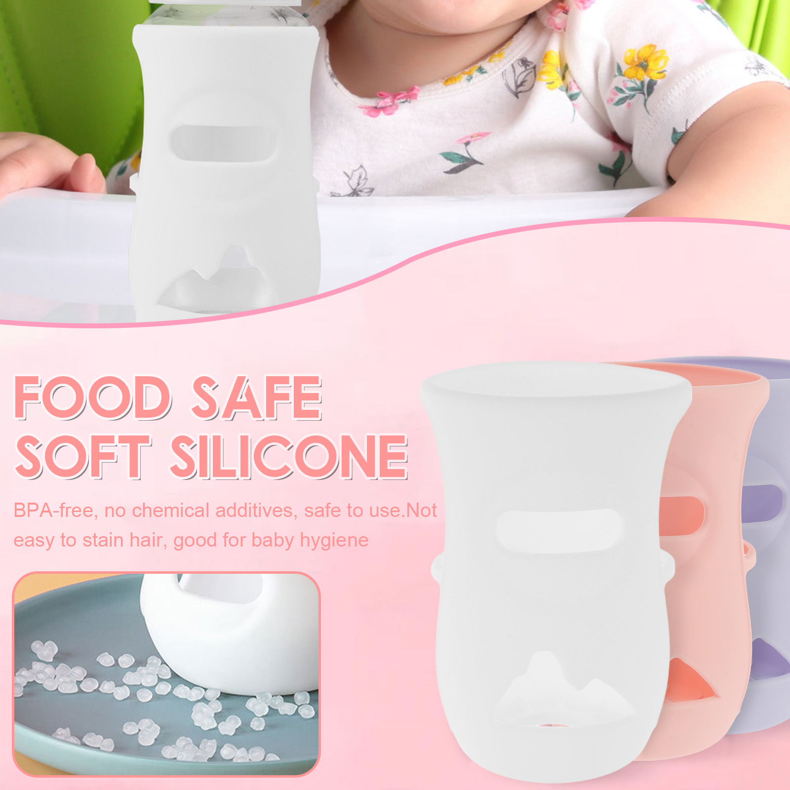 แขนซิลิโคนซิลิโคนเด็กขวดแก้วฉน - Baby Food Jar บทวิจารณ์และราคา