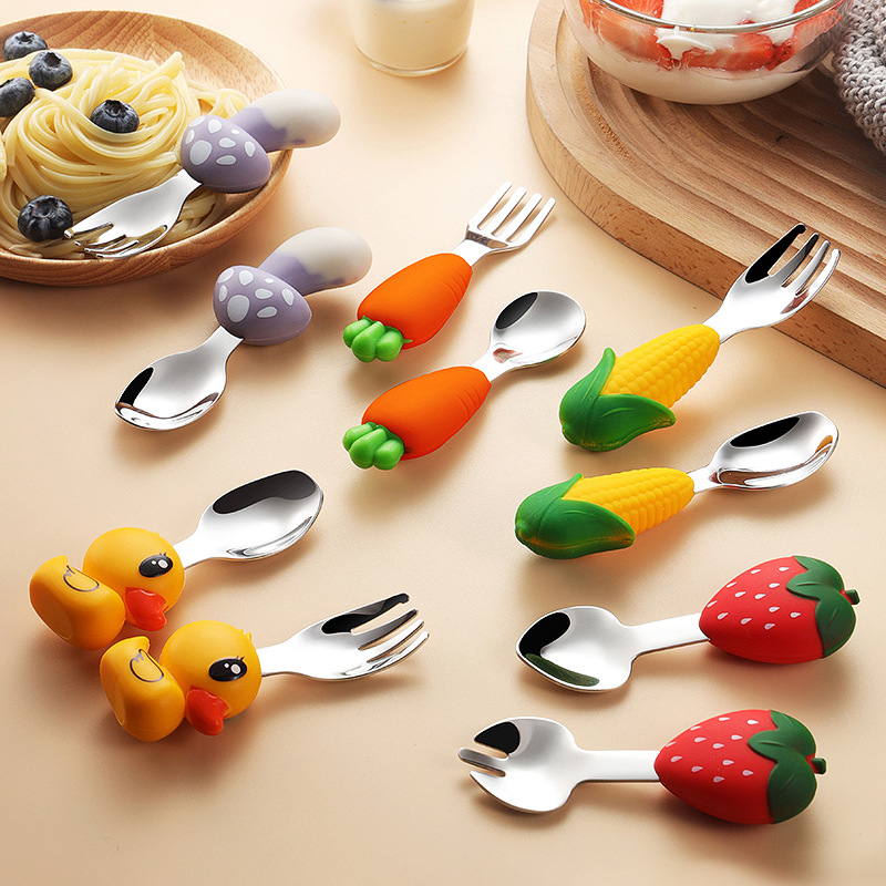 ชุดอาหารเด็กสแตนเลส 304 ช้อนฝึ - Baby Food Eating บทวิจารณ์และราคา