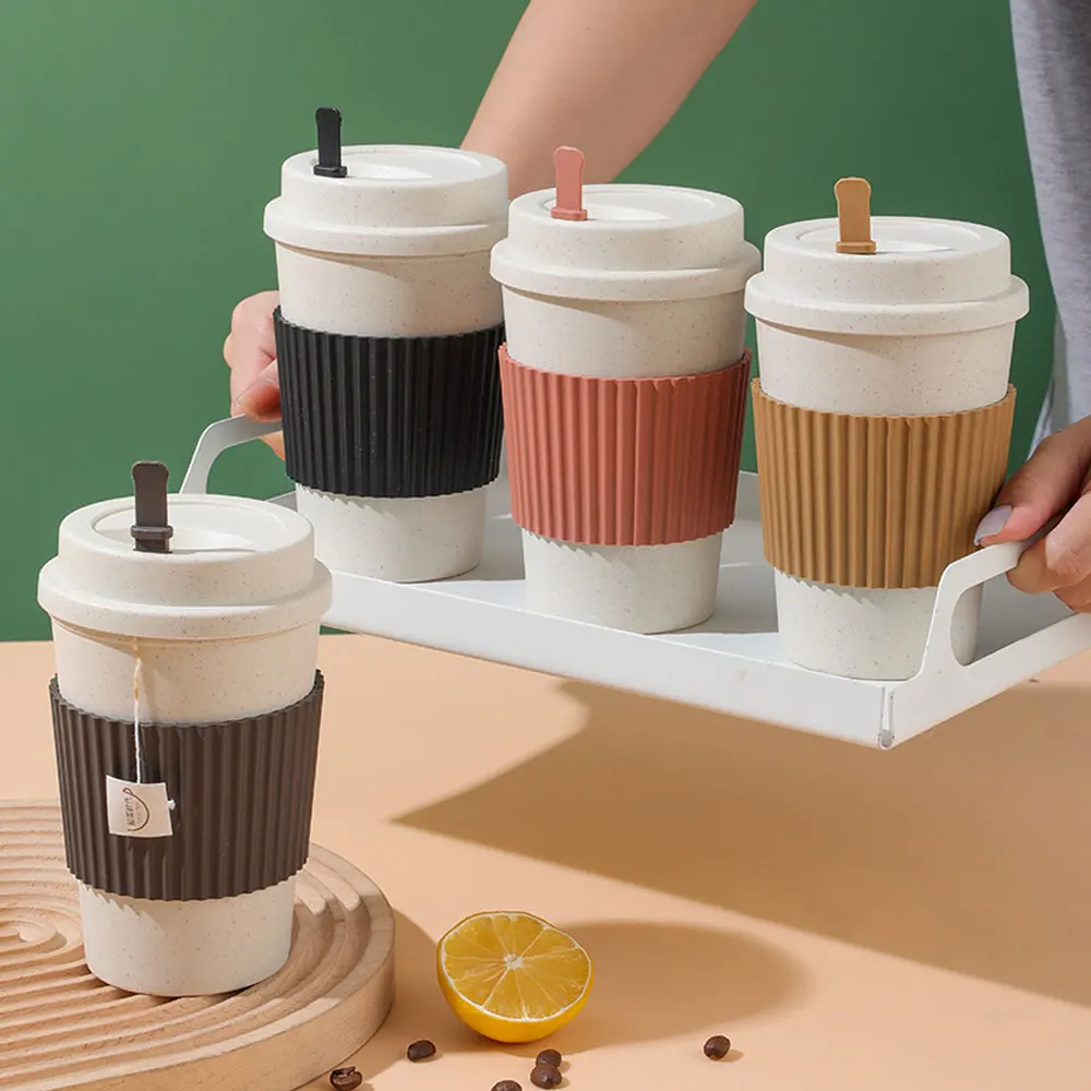450ML ถ้วยกาแฟพร้อมฝาปิดฟางข้า - Training Cup Straw บทวิจารณ์และราคา