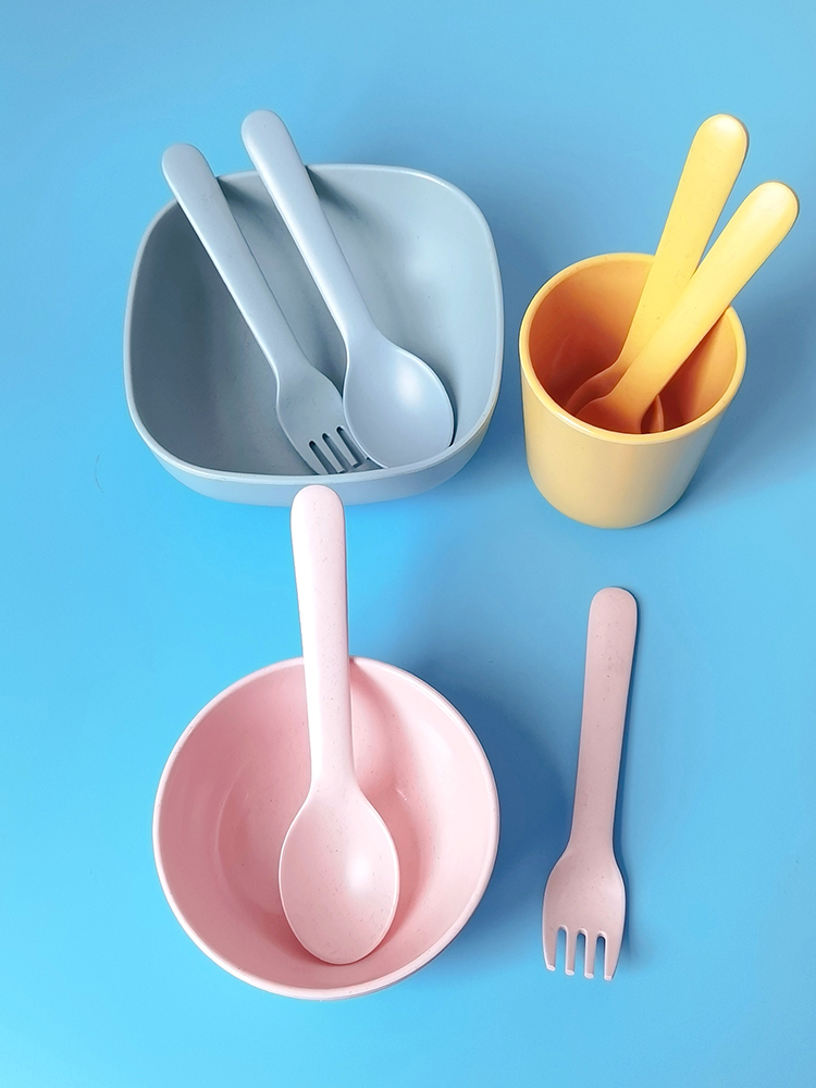 ชุดช้อนส้อมใยไผ่สำหรับเด็ก ฝึก - Baby Food In Restaurant บทวิจารณ์และราคา