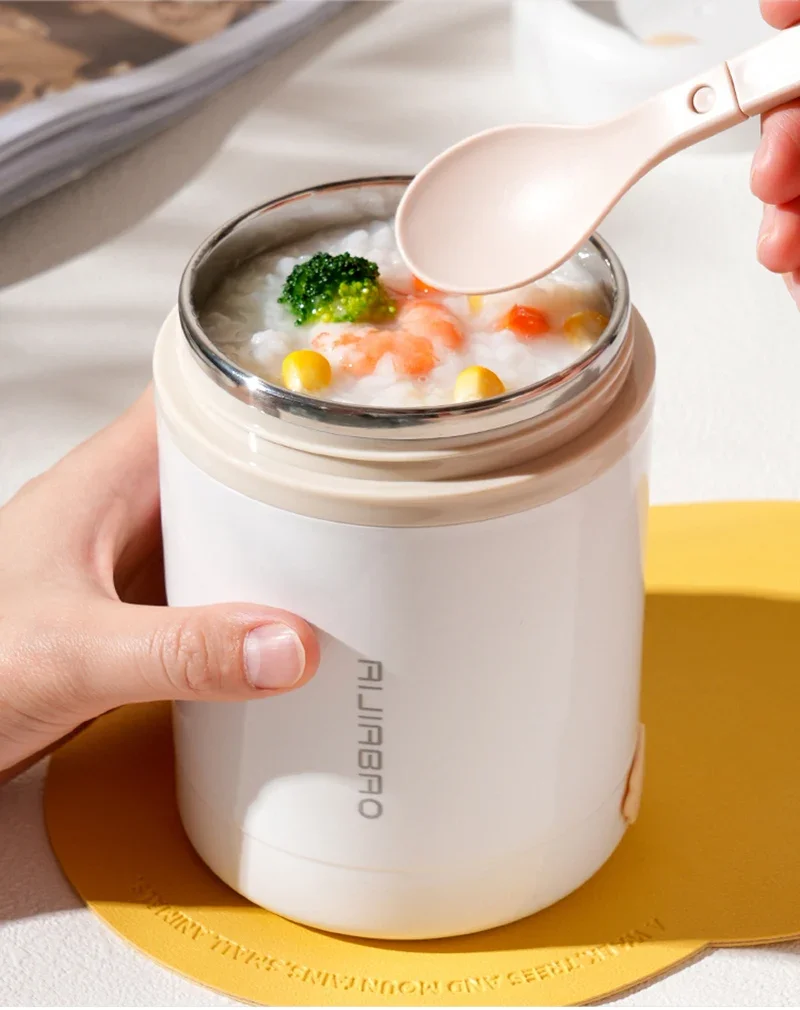 600ML USB ไฟฟ้าความร้อนกล่องอา - Baby Food Thermos บทวิจารณ์และราคา