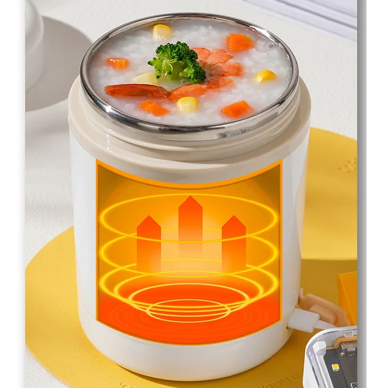 600ML USB ไฟฟ้าความร้อนกล่องอา - Baby Food Thermos บทวิจารณ์และราคา